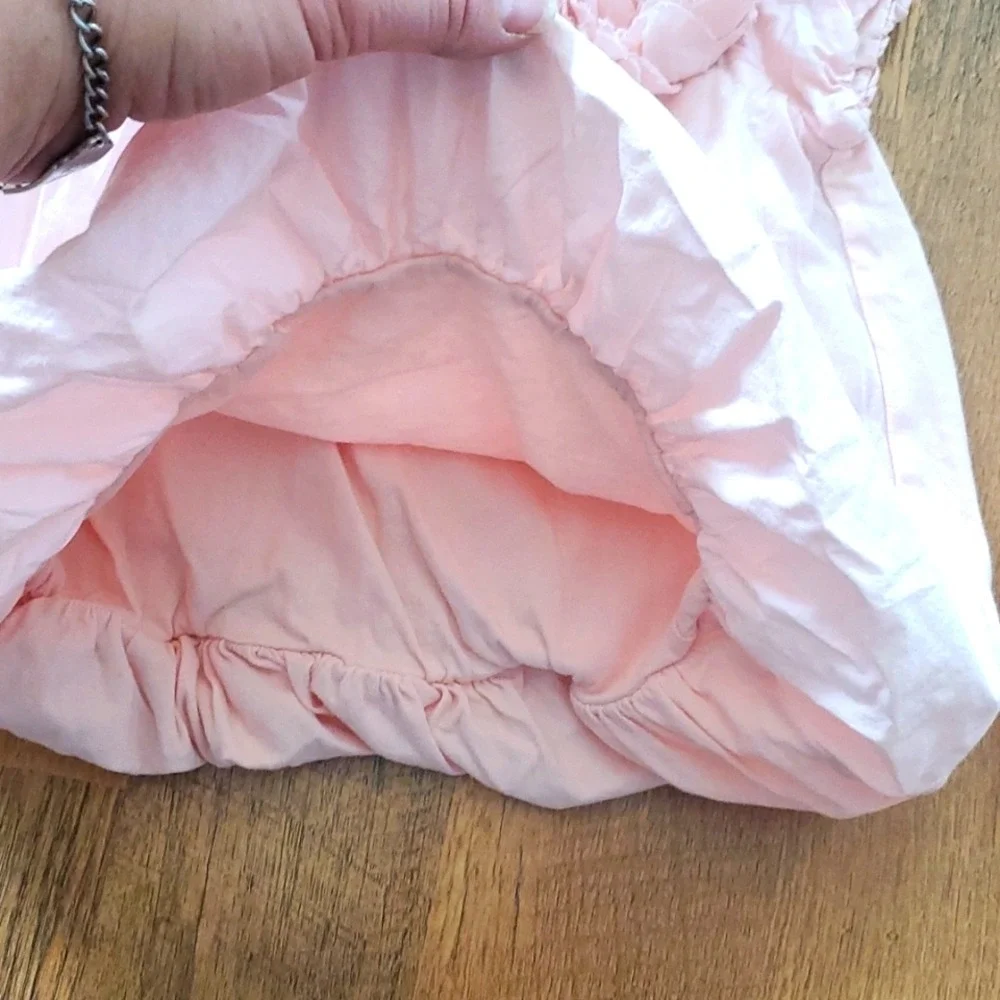 GAP Baby Girl Rosebud Pastel‎ Pink Bubble Dress with Diaper Cover 3-6M